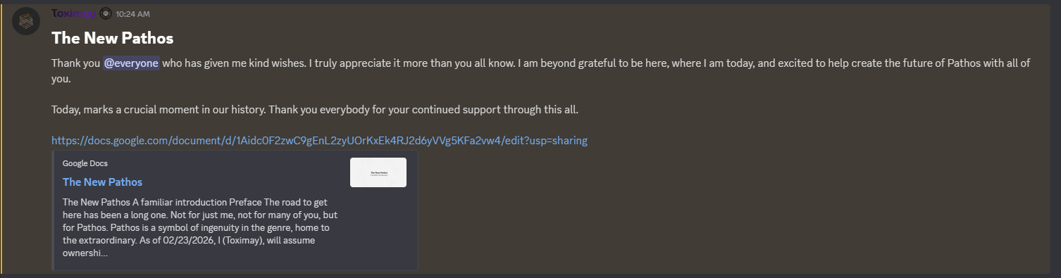 Toximay's The New Pathos announcement